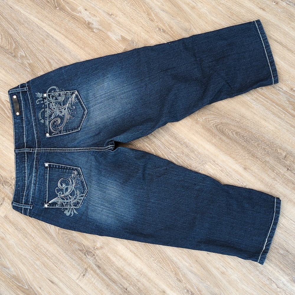 ❤️👖😃 Royalty Dark Blue Women's Capris size 8 ❤️👖😃 - Picture 10 of 11